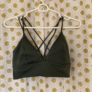 Green Strappy Lululemon Bra